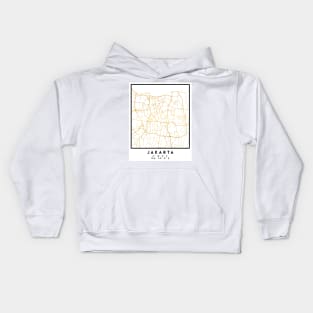 JAKARTA INDONESIA CITY STREET MAP ART Kids Hoodie